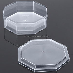SUNSHING Octagon Plastic Cookie Box Food Grade Clear Lid Container Biscuits Packaging Box Sweet Chocolate Case Bakery Storage - Product Image 2