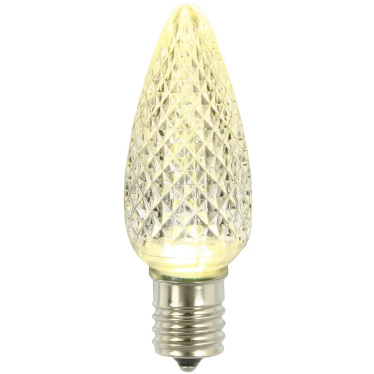 Fast Shipping Faceted LED C9 Bulbs Warm White Outdoor Christmas Lights