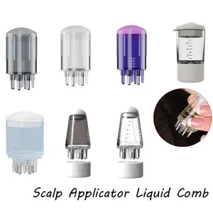 1 cái da đầu Applicator chất lỏng lược cho Tóc da đầu điều trị tinh dầu chất lỏng hướng dẫn Massager chải tóc tăng trưởng huyết thanh dầu áp dụng