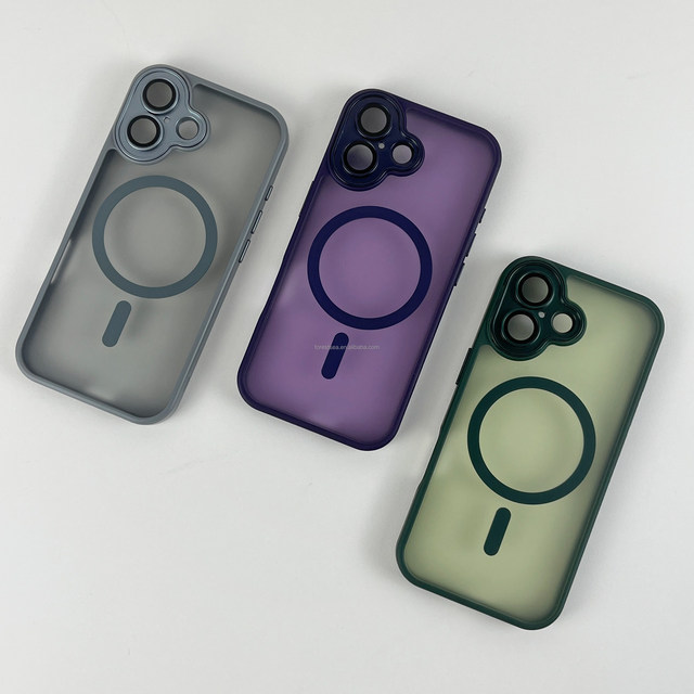 Magnetic Shockproof Case for iPhone 11 12 13 14 15 16 17 Pro Max Anti-Scratch Camera Lens Protector Skin Feel Frosted Hot Sale