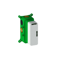 Ensemble de douche thermostatique encastré, mitigeur à deux fonctions, corps en laiton, finition brossée, moderne, pour hôtel et appartement