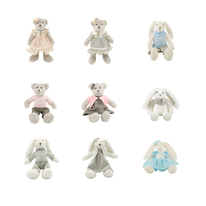 Rts trẻ em xinh đẹp sang trọng Bunny đồ chơi dễ thương bé món quà dệt kim thỏ búp bê với Váy công chúa ăn mặc đồ chơi sang trọng tùy chỉnh thiết kế - Product Image 6