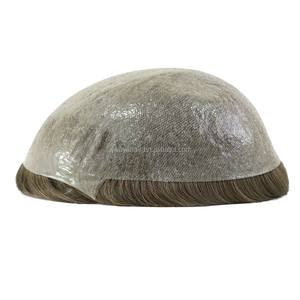 Sistema Capilar Masculino Superfino <span class=keywords><strong>de</strong></span> 0.05-0.06 MM, con Lazo en V <span class=keywords><strong>de</strong></span> 1/8\", Línea <span class=keywords><strong>de</strong></span> Cabello Natural, Color Beige Oscuro, Cabello Indio - Product Image 2