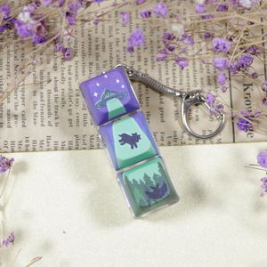 Porte-clés clavier personnalisé DIY avec impression de logo, design de clavier, capuchons de touches, interrupteurs anti-stress - Product Image 5