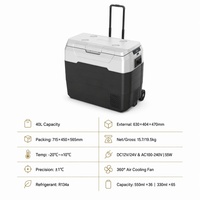 Réfrigérateur-congélateur de voiture 40L 12V, glacière portable médicale sur roulettes -20°C ℃   DC12V 24V AC double usage pour camion, camping-car, camping, extérieur