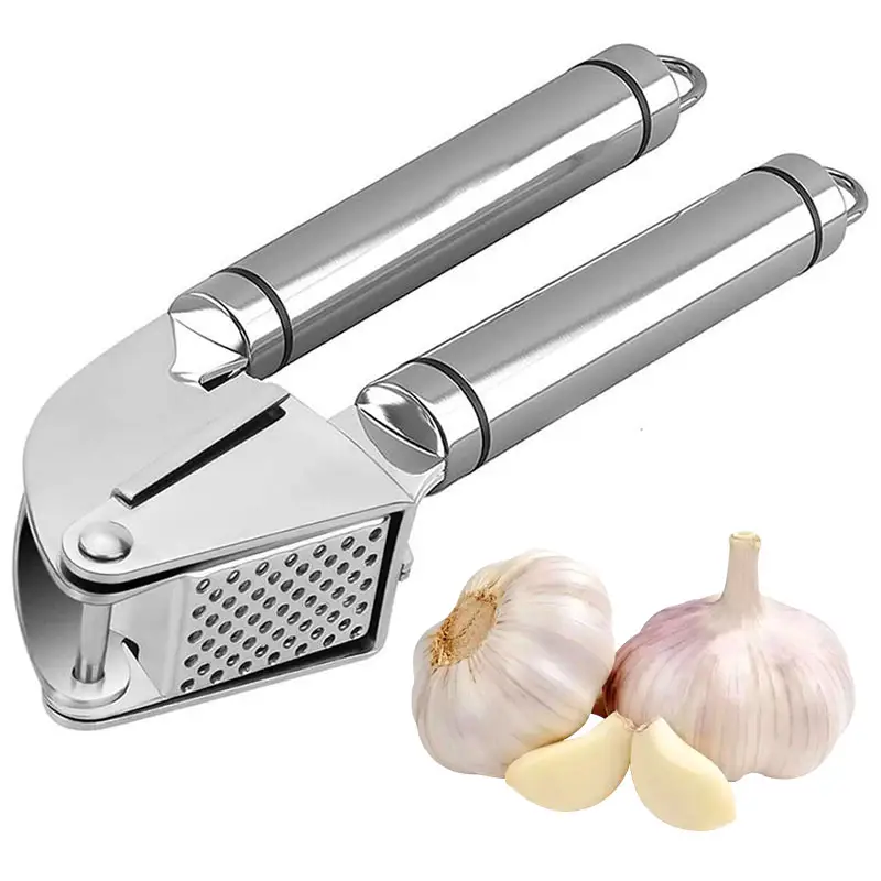 Yangjiang Factory Chinese Manual Kitchen Presses Easy Squeeze Easy Clean Stainless Steel Garlic Press