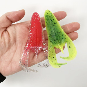 Confezione da 2 esche artificiali a forma di rana, 95mm 16g, in silicone sintetico, esche morbide da superficie senza ami per la pesca al black bass - Product Image 1