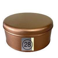 Boîtes en métal rondes pour biscuits, gâteaux et pâtisseries avec étiquette personnalisée, boîtes en fer blanc pour chocolat, sucre, gâteaux, aliments, cadeaux