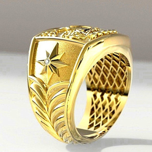 Anello da uomo con design a corona, creativo, alla moda, con finitura in metallo, regale, punk, hip-hop, gioiello, idea regalo - Product Image 2