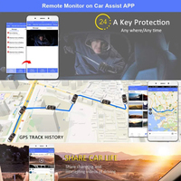 Mini caméra embarquée pour voiture ADAS, rétroviseur, enregistreur de conduite, 4G WiFi GPS, caméra embarquée Android JX23 pour camionnette, camion