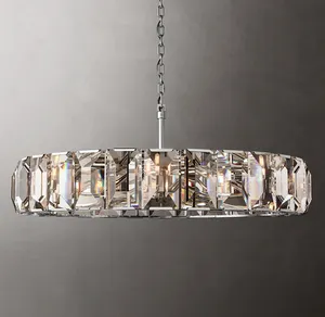 Indoor Modern Luxury Ceiling Lights Harlow Crystal Round Lighting Restoration Chandelier For Living Room