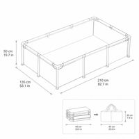 Aufblasbarer Outdoor-Rahmenpool aus PVC – faltbar, tragbar, UV-geschützt, Sonnenschutz für Kinder, mit Filterung