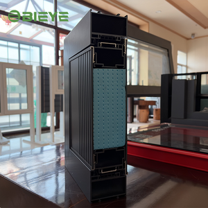 Porte d'entrée moderne personnalisable en alliage d'aluminium avec système de verrouillage multipoints pour villa et résidence - Product Image 4