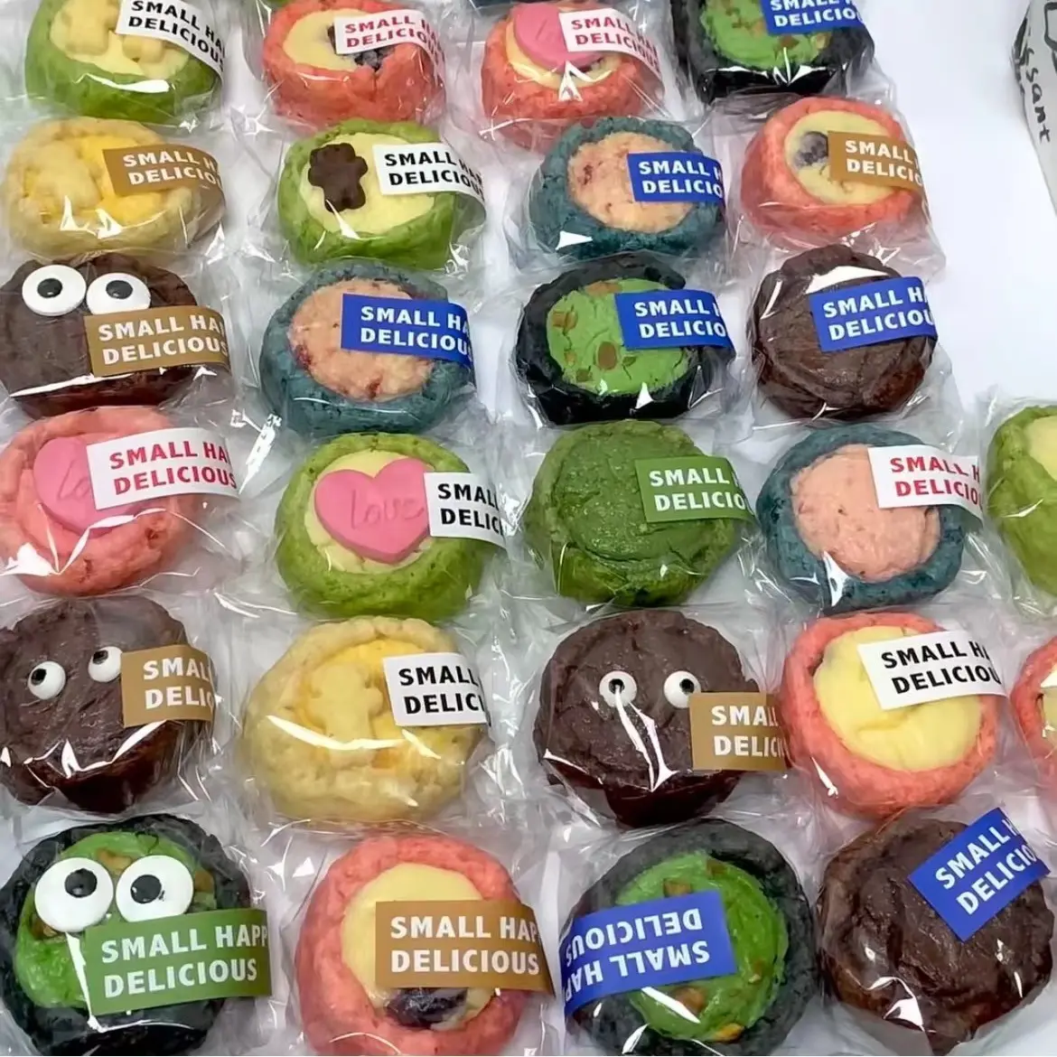 Impreso Opp plástico caramelo galletas personalizado galleta autoadhesivo grado alimenticio regalo sello regalo comida pan bolsas de embalaje