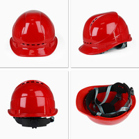 Casque de sécurité ABS léger 328g ventilé isolant électrique bleu jaune rouge blanc pour la construction et l'exploitation minière