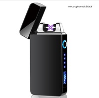 Meilleur Vendeur Double Arc LED Écran Tactile USB Briquet Rechargeable Avec Indicateur de Qualité de Puissance Design Électrique Style Logo Emballage