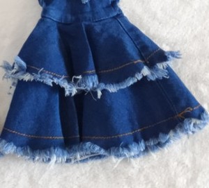 Pantalon évasé en jean pour fille, style tendance 2020, denim bleu, style troué, matière de haute qualité - Product Image 5