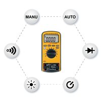 Multimeter Digital Profesional OEM VA40 CAT IV True RMS Auto Range LCD DC AC 1000V Pengukur Tegangan Arus NCV dengan MAX MIN