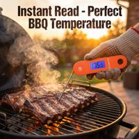 Thermomètre alimentaire numérique Lonnmeter LFT-01 rechargeable, étanche IP68, en acier inoxydable 304, sondes haute précision 0,5°C pour barbecue