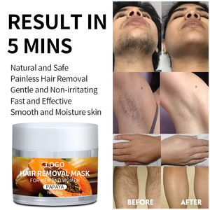 Private Label Painless Intimate Sensitive Areas Face <b>Hair</b> <b>Removal</b> Mask Body <b>Hair</b> <b>Removal</b> <b>Cream</b> with Rose Fragrance for Men - Product Image 6