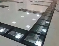 Piso Elevado de Vidrio Transparente de Alta Resistencia, Antiestático, para Plantas Industriales, Salas de Servidores, Hospitales, Impermeable, Antideslizante y Duradero