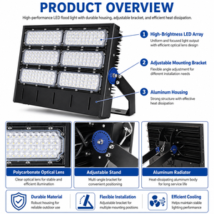 Luz para Pista de Tenis Impermeable y Antideslumbrante con Diseño <span class=keywords><strong>DIALUX</strong></span> Gratuito y Servicio OEM Patentado para Iluminación Deportiva en Exteriores - Product Image 4