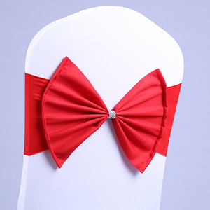 Eco-Friendly New Wedding <b>Cover</b> With Bow Elastic Hotel Decoration for <b>Chair</b> <b>Back</b> Flower Environmentally Friendly - Product Image 2