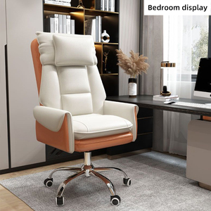Silla de <span class=keywords><strong>Oficina</strong></span> Ergonómica Ejecutiva de Lujo Moderna, de Cuero Sintético, con Marco de Acero Inoxidable, Giratoria, Reclinable, con Reposacabezas y <span class=keywords><strong>Reposapiés</strong></span> <span class=keywords><strong>para</strong></span> Jefes - Product Image 2
