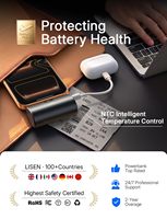 Power Bank Portabel LISEN dengan Baterai 7000mAh dan Layar Digital untuk Ponsel USB C, Cocok untuk Perjalanan Sehari-hari, Power Bank Kecil dan Cepat
