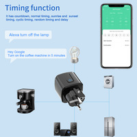 Prise intelligente électrique SIXWGH pour Halloween, prise WiFi EU 16A, commande vocale Alexa Google Home, contrôle à distance par application, programmation, mémoire, hôtel hanté