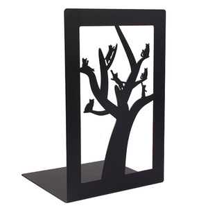 Hot Sale Metal Bookends Office School Desk Bookshelf Decorative Black Book Stand