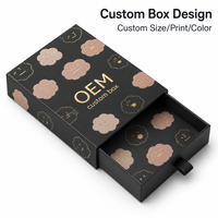 Caja de Papel Rígido con Cajón Deslizable y Lámina Dorada en Relieve Personalizada, Caja de Regalo Extraíble de Lujo OEM, Embalaje para Cosméticos y Productos para el Cuidado de la Piel
