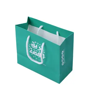 공장 맞춤형 녹색 인쇄 보석 포장 종이 쇼핑 선물 가방