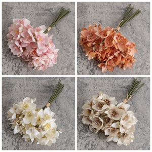 Bouquet de fleurs artificielles Snowline Postman Daffodil, rose, orange, marron clair, décorations de mariage, style INS - Product Image 3