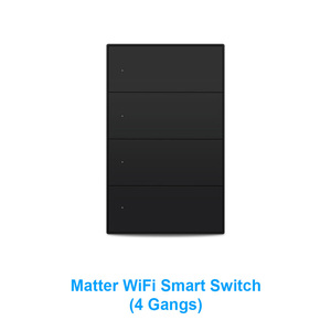 Interrupteur mural intelligent WiFi LEDEAST ZM606 Matter 1 2 3 4 voies, contrôle par application, bouton poussoir, chambre à coucher, salon - Product Image 5