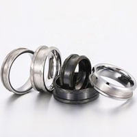 Großhandel Hot Sale 4MM 6MM 8MM Schwarz Silber Matt Gebürstetes Finish Wolfram karbid Ring Band Core Blank Für Inlay