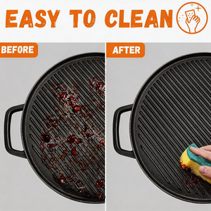 Plancha de Hierro Fundido Reversible de Alta Calidad de 12 Pulgadas, <span class=keywords><strong>Placa</strong></span> de Asar de Doble Cara para Cocina de Inducción, Apta para <span class=keywords><strong>Horno</strong></span> - Product Image 3