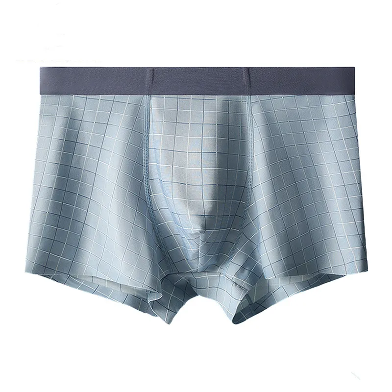 Boxer da uomo all'ingrosso di fabbrica slip intimo modale di seta di ghiaccio mutande morbide mutandine maschili pantaloncini a marsupio 3D sotto i pantaloni corti