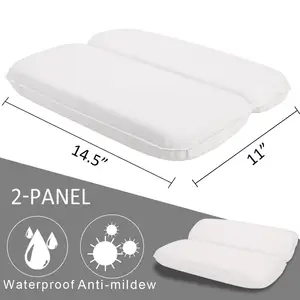 Spa Bath Pillow Suction Cups Bathtub Pillow Waterproof Bath Pillow Neck 2 Panel Design For Shoulder Neck Amazon Support