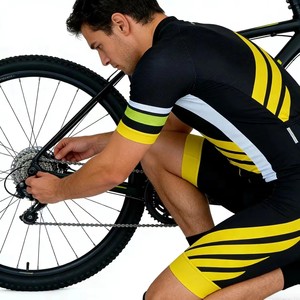 Jersey de Ciclismo Unisex de Manga Corta, Transpirable, Impermeable, de Secado Rápido, Ajustado, Multicolor, de Alta Calidad, en Oferta - Product Image 3
