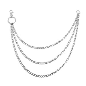 Chaîne de taille Hip Hop multicouche style punk en argent tibétain pour usage quotidien, accessoire de mode unisexe pour adulte - Product Image 5
