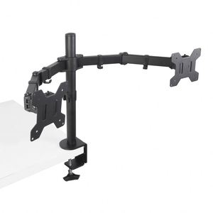 Dual Adjustable Flexible Metal LCD Monitor <b>Stand</b> for Computer Desk in Stock - Product Image 1