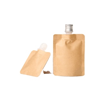Loción simple de 50ml, etiqueta de papel artesanal cosmética, bolsa de boquilla de papel Kraft Natural, ecológica - Product Image 2