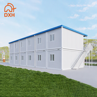 Maison préfabriquée à deux étages de haute qualité en conteneurs pour l'hébergement des camps miniers, bureau de chantier modulaire portable en conteneurs