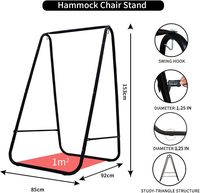 Support de chaise suspendue moderne en métal pour hamac de jardin extérieur, idéal pour les applications scolaires, de cuisine, de villa et d'entrepôt