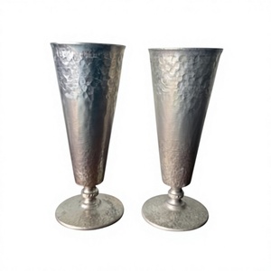 Vases à fleurs sur piédestal de style européen, fournitures pour événements, plantes artificielles décoratives, pot de fleurs, vase vintage, accessoires de décoration de table - Product Image 1