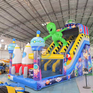 Château gonflable à thème spatial et extraterrestre avec toboggan combiné, jeux de fête, toboggan gonflable pour enfants - Product Image 4