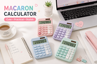 Haute qualité coloré Mini école de calculateur en plastique pour filles papeterie de bureau calculer le prix du produit de coût d'expédition