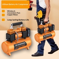 Compresseur d'air portable RY-6082 6L 12V à double cylindre, alimenté par batterie au lithium, haute pression, débit de 70 L/min pour pompe