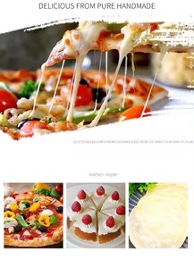 Herramientas de acero inoxidable para Pizza, espátula para queso y pastel, pala con mango de plástico, cortador de rueda para Pizza - Product Image 5